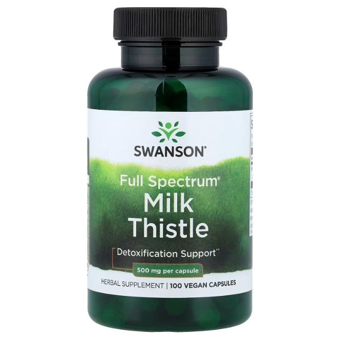 سوانسون كبسولات شوك الحليب كامل الطيف ٥٠٠ مجم ١٠٠ كبسولة نباتية - Image 1