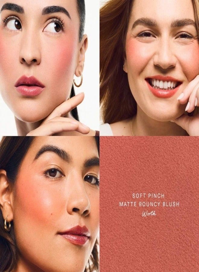Rare Beauty Rare Beauty by Selena Gomez Soft Pinch Matte Bouncy Blush – Shade: Worth - True Rose, 6.4g | Weightless, Long-Lasting Cream Blush with Matte Finish  - Image 2