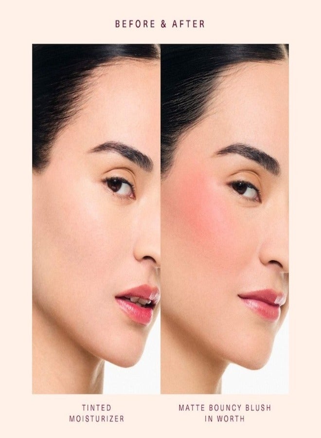 Rare Beauty Rare Beauty by Selena Gomez Soft Pinch Matte Bouncy Blush – Shade: Worth - True Rose, 6.4g | Weightless, Long-Lasting Cream Blush with Matte Finish  - Image 3