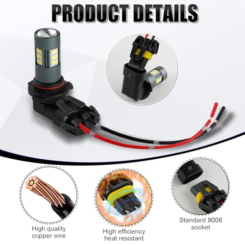 iBrightstar Nylon 9005 9006 9012 9145 H10 Female Adapter Wiring Harness Sockets Wire for Headlights Fog Lights - Image 2