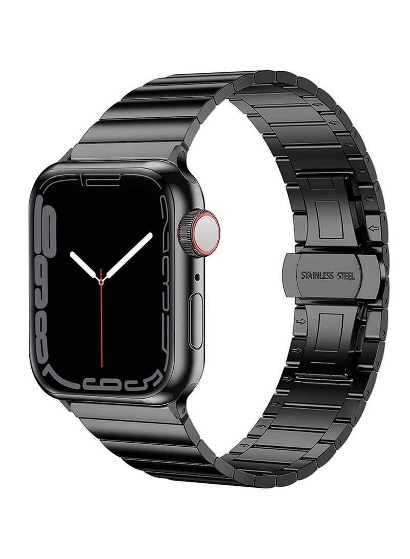 Watch Band Strap 42mm 44mm 45mm 49mm for Apple Watch Stainless Steel Metal Bands, Replacement Adjustment  - Image 1