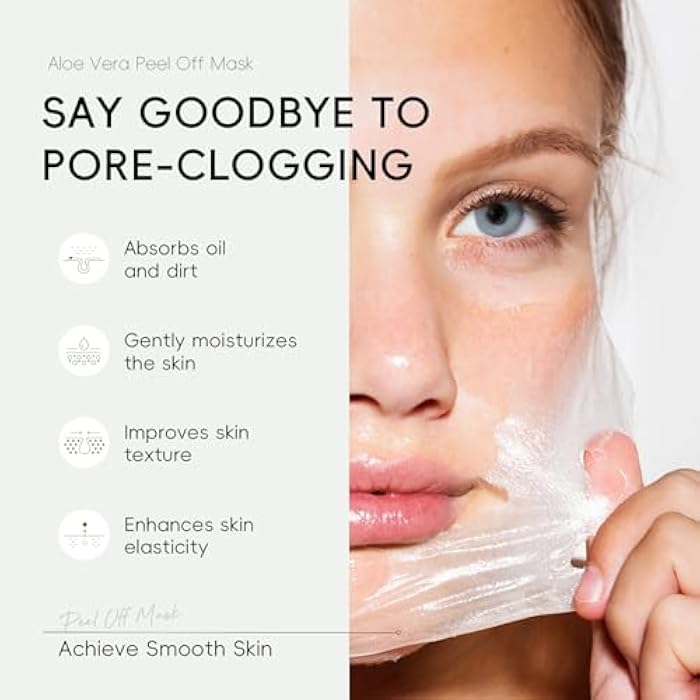 Easilydays Aloe Vera Peel Off Jelly Face Mask, Exfoliating Hydro Jelly Masks for Facials, Moisturizing, Refreshing, Pores Cleansing, Oil Control, Soothes & Strengthens Skin Barrier for All Skin Types - Image 2