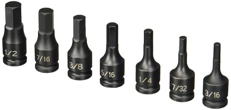 Grey Pneumatic 1297H 38 Drive 7Piece Hex Driver Socket Set