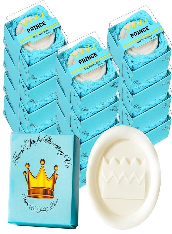 AIXIANG 12 Pack Handmade Prince Blue Crown Style Soap Favors for Baby Shower Favors Keepsakes Baby Birthday Decorations for Boys Birthday Party Favors - Image 1