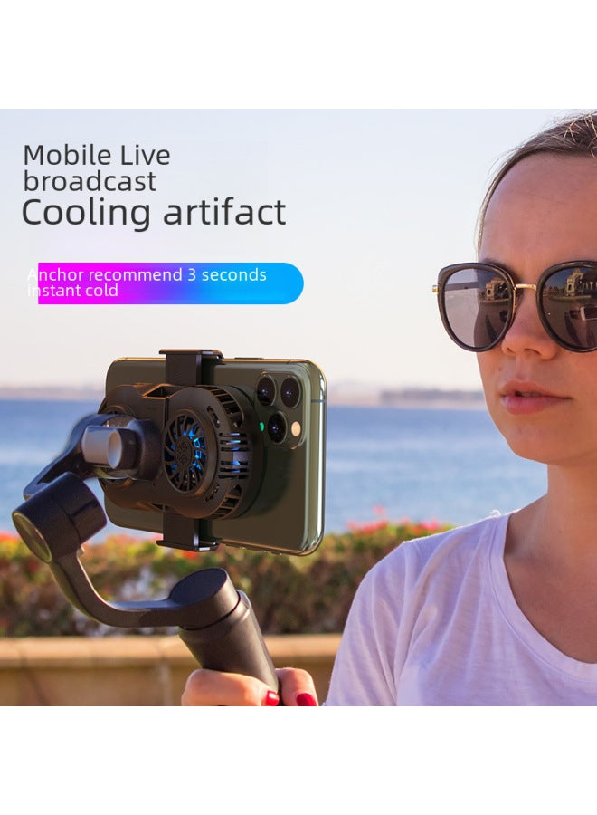 مبرد هاتف محمول جديد شبه موصل مبرد بالثلج مبرد مائي H15 قابل لإعادة الشحن للألعاب وحدة تحكم ألعاب الكمبيوتر الرقمية - لون المنتج: مشعاع حي X107 - Image 5
