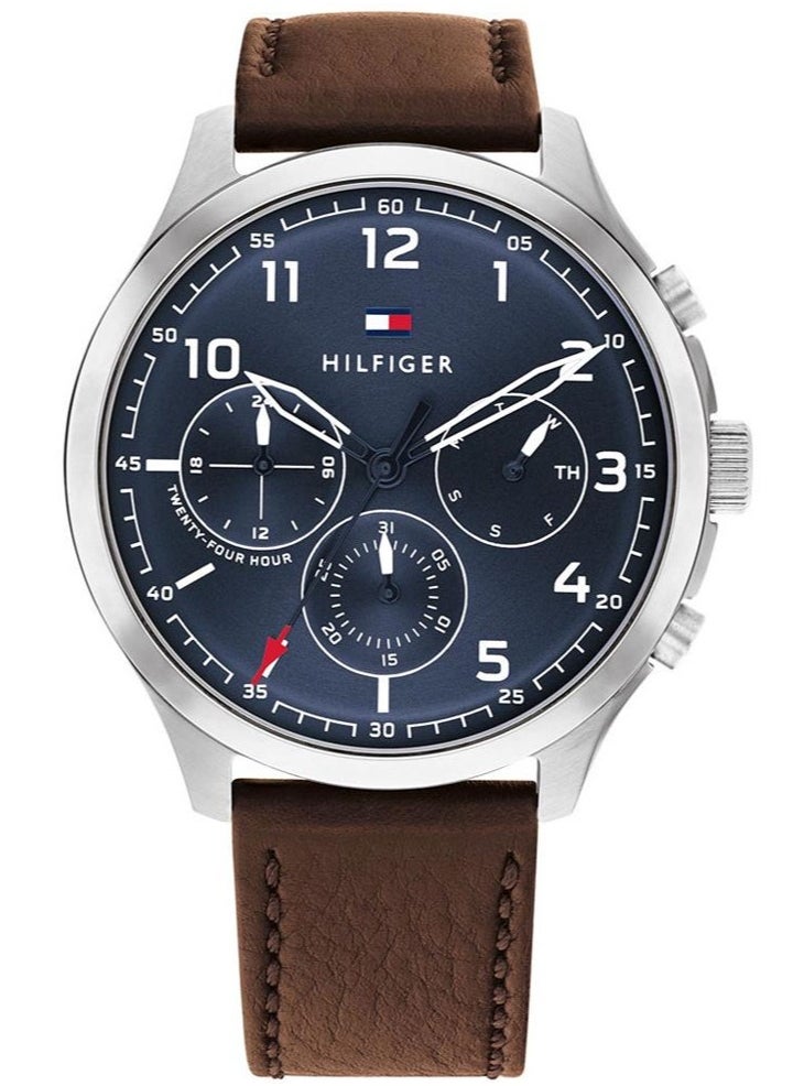 Tommy Hilfiger Plus Men's Analog Watch with Leather Strap Brown 1791855  - Image 1