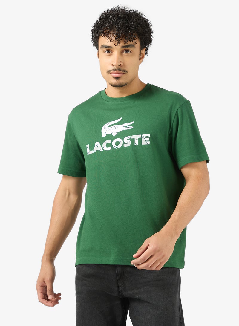 لاكوست تي شيرت بياقة دائرية وشعار - Image 1