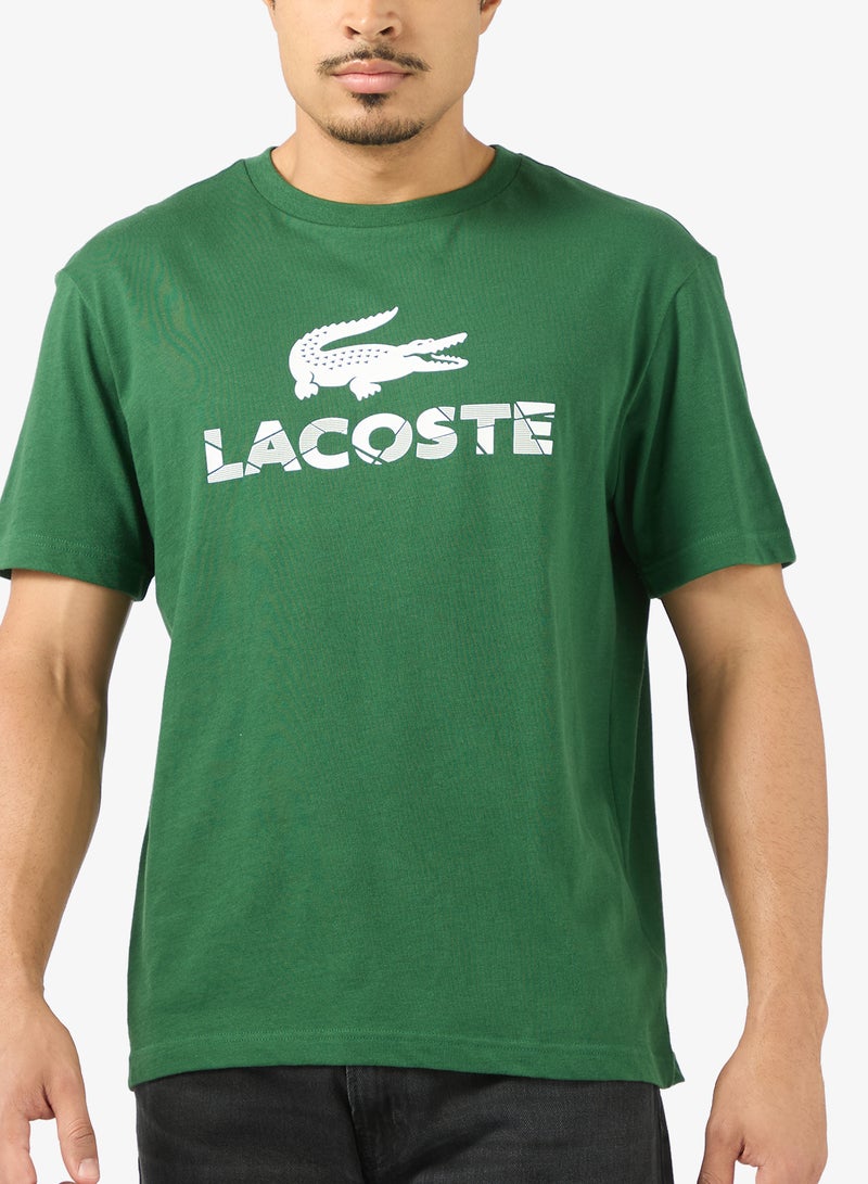 لاكوست تي شيرت بياقة دائرية وشعار - Image 3