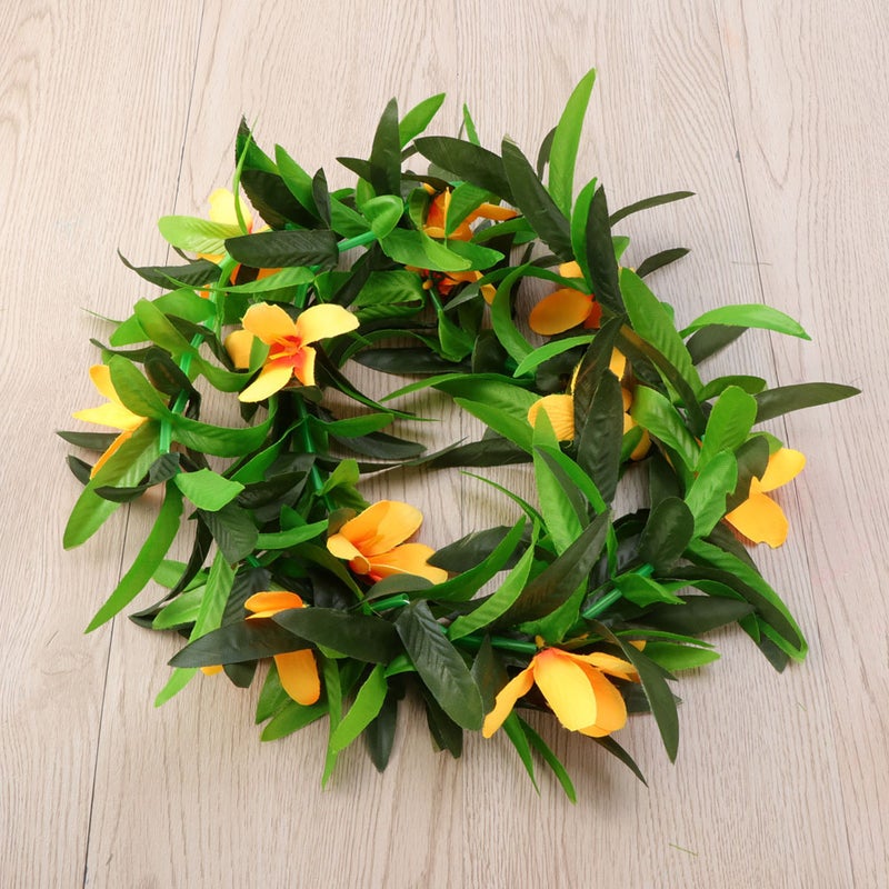 4pcs Hawaiian Simulated Phalaenopsis Flower Wreaths Garland For Tropical Beach Theme Party Favors (Mixed Color) - Image 5