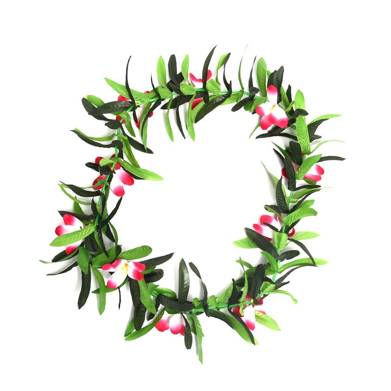 4pcs Hawaiian Simulated Phalaenopsis Flower Wreaths Garland For Tropical Beach Theme Party Favors (Mixed Color) - Image 4