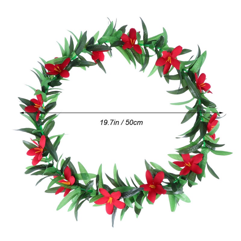 4pcs Hawaiian Simulated Phalaenopsis Flower Wreaths Garland For Tropical Beach Theme Party Favors (Mixed Color) - Image 2