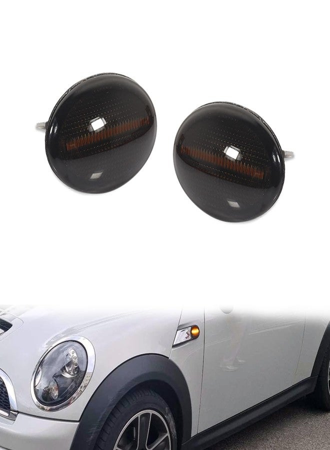ADIIL Dynamic Smoked LED Front Side Marker Light Fender Lamp For Mini Cooper R55 R56 R57 R58 R59 - Image 1