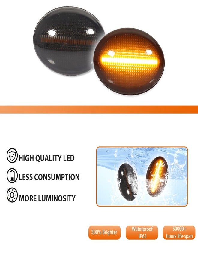 ADIIL Dynamic Smoked LED Front Side Marker Light Fender Lamp For Mini Cooper R55 R56 R57 R58 R59 - Image 2