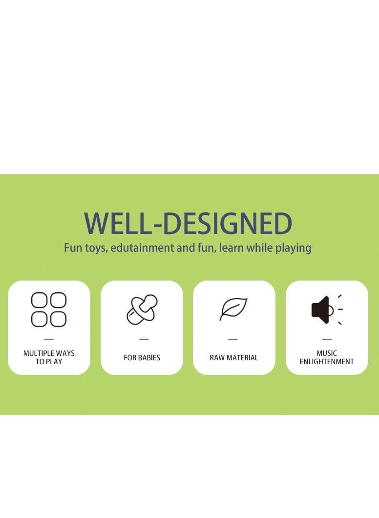 Musical Piano Play Indoor Mat for Kids Infants, Baby Play Mat & Gym, Tummy Time Baby Activity Center & Entertainer with Hanging Toys, Portable Toy with Smart Stages Learning, Ages 0+ Months (Pink) - Image 3