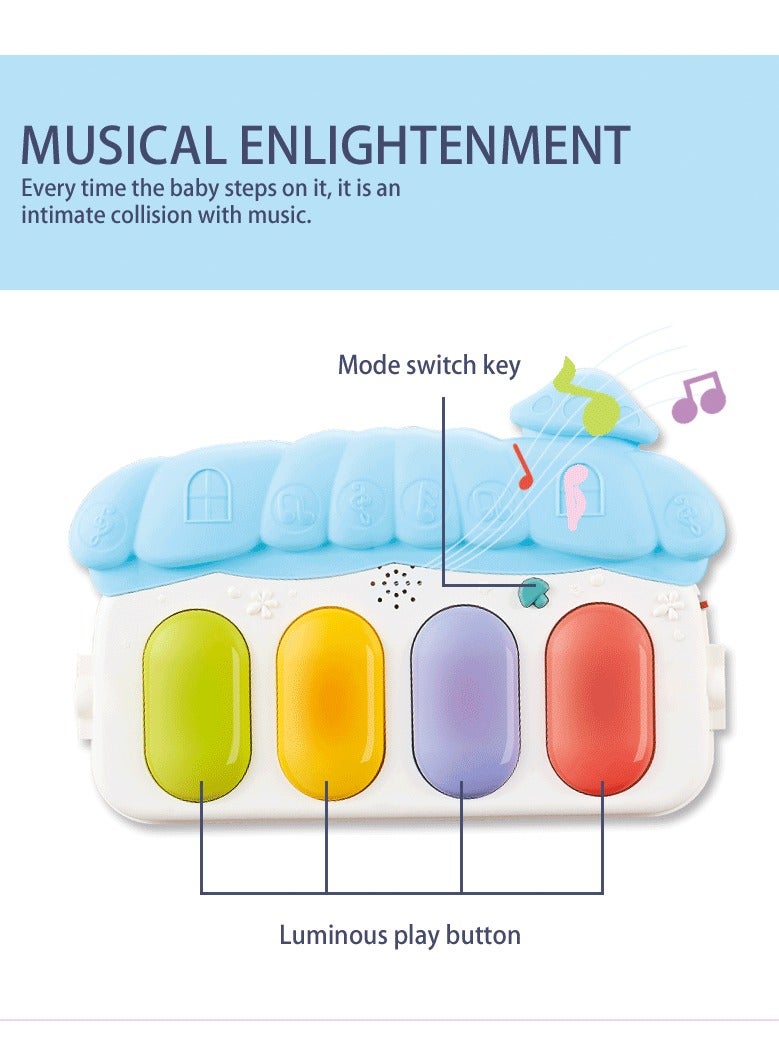 Musical Piano Play Indoor Mat for Kids Infants, Baby Play Mat & Gym, Tummy Time Baby Activity Center & Entertainer with Hanging Toys, Portable Toy with Smart Stages Learning, Ages 0+ Months (Pink) - Image 4