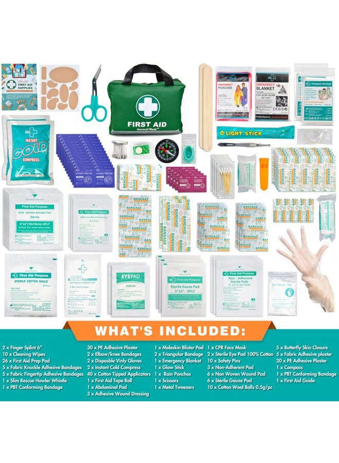 General Medi 210 Piece First Aid Kit- Emergency kit - Reflective Design - Includes Eyewash, Ice(Cold) Pack, Moleskin Pad and Emergency Blanket for Travel, Home, Office, Car, Workplace & Outdoor - Image 2