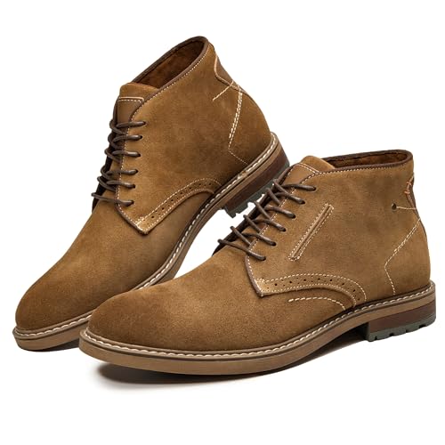 Arkbird Mens Chukka Boots Suede Leather Classic Fashion Casual Ankle Lace-up Dress Boots for Men - Image 1