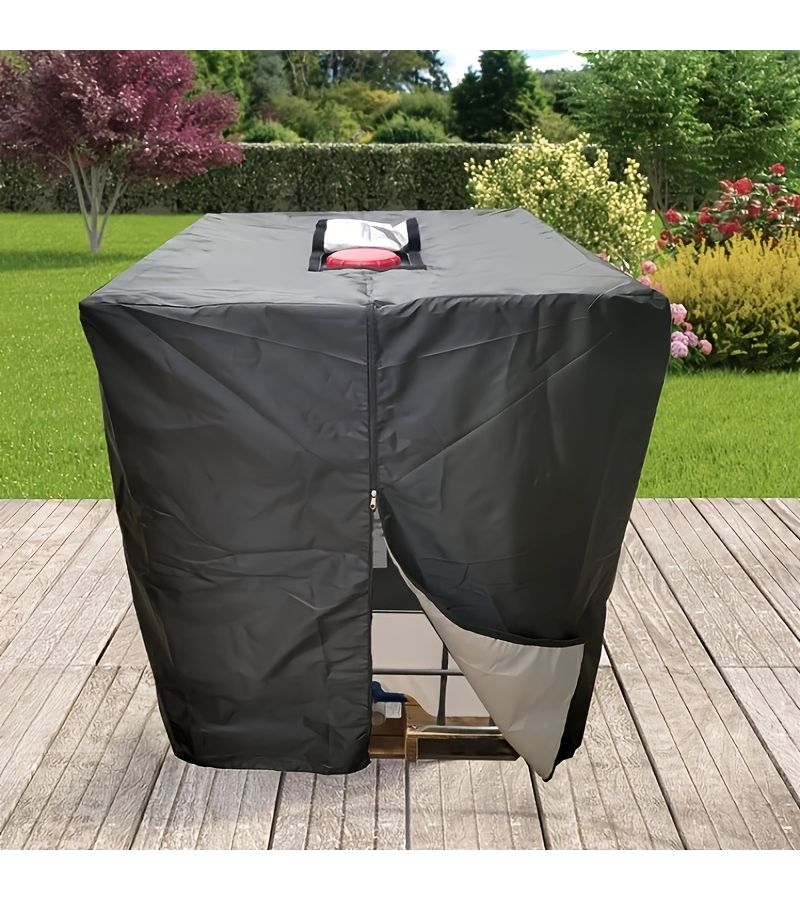 IBC Cover 210D Thick Water Tank Cover 48x40x53 Inch Black 330 Gallons 1250L - Image 5