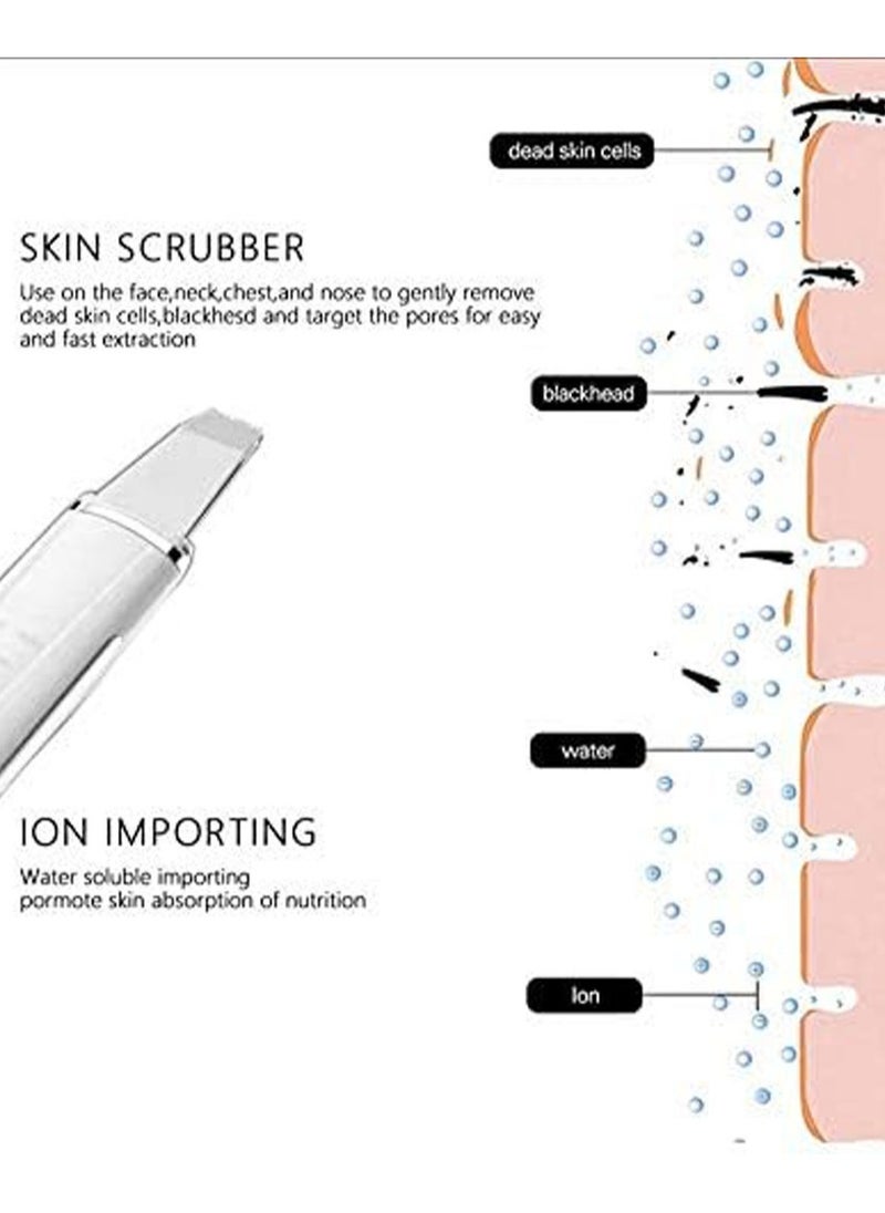 General Face Exfoliator High Frequency Facial Machine Face Massager Microdermabrasion Machine Sonic Scrubber Dead Skin Remover,Sonic & EMS & Ions & Wireless  - Image 3