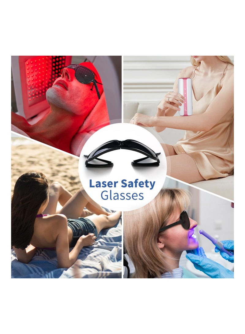 Laser Safety Glasses for Eye Protection, IPL 200-2000nm, Red Light Therapy Eyewear, Ideal for Laser Cosmetology Operators and Hair Removal Treatments (2 Pcs) - Image 2