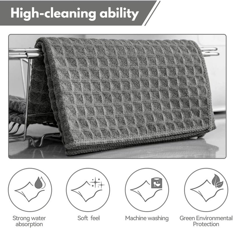 Proxima Direct Coffee Towels 4 Pack 30x30cm Microfiber Barista Machine Cloth Cleaning Accessories for Coffee Bar Espresso Machine, Steam Wand, Countertop - Image 5