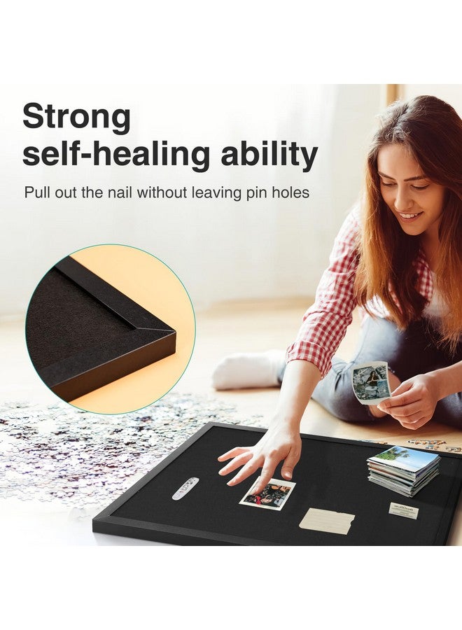 OWLKELA 17'' X 23'' Cork Board With Felt, Vision Board And Decorative Hanging Pin Board, Black Framed Display Bulletin Board For Walls, Ideal For Office, School And Home - Image 4