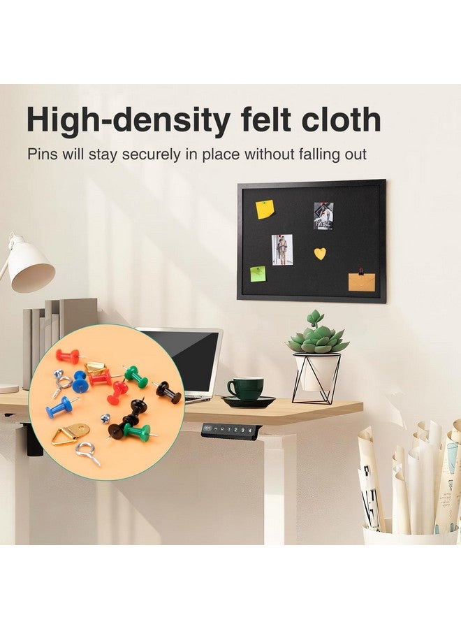 OWLKELA 17'' X 23'' Cork Board With Felt, Vision Board And Decorative Hanging Pin Board, Black Framed Display Bulletin Board For Walls, Ideal For Office, School And Home - Image 5