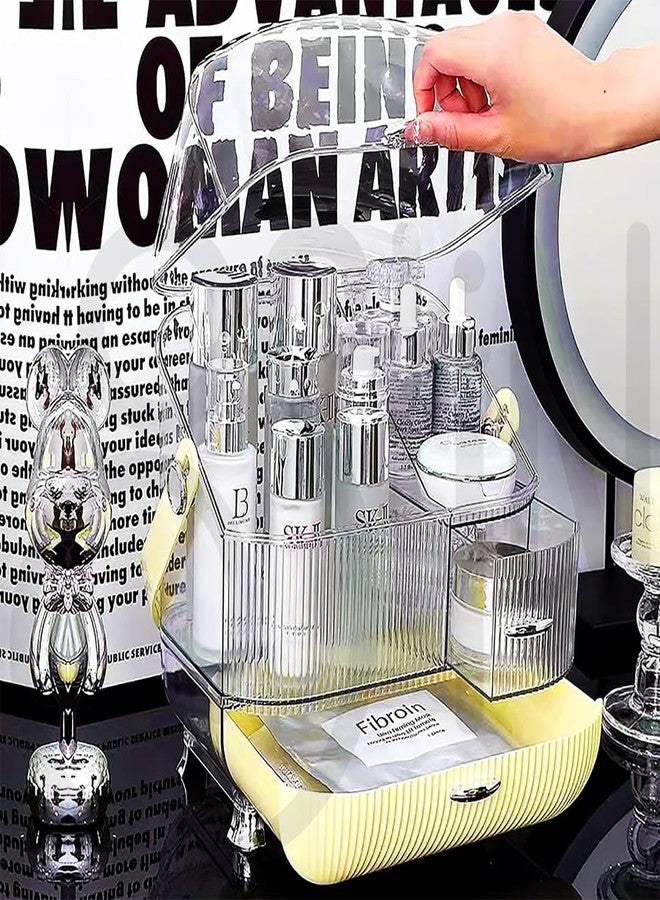 Overa Prepared Makeup Organizer, Waterproof and Dustproof Bathroom Organizer, Large Capacity Bathroom Organizer, Skincare Makeup Organizers and Storage, for Bedrooms, Dressers, Bathrooms. - Image 4