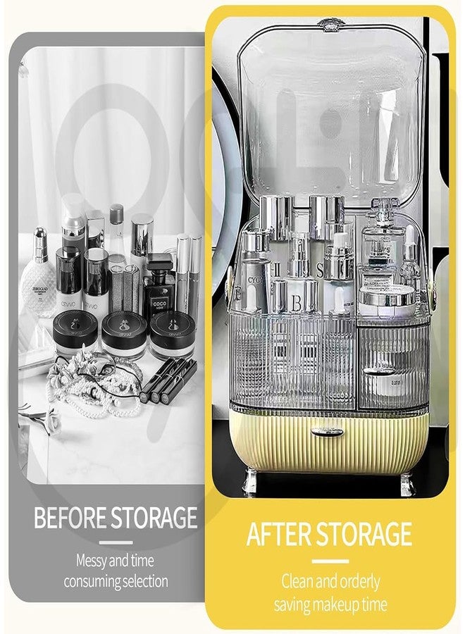 Overa Prepared Makeup Organizer, Waterproof and Dustproof Bathroom Organizer, Large Capacity Bathroom Organizer, Skincare Makeup Organizers and Storage, for Bedrooms, Dressers, Bathrooms. - Image 5