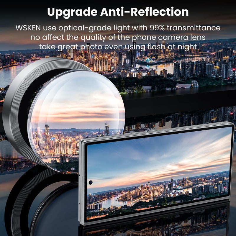 wsken for Z Fold 7 Camera Lens Protector Case Cover - Ultra HD Anti-Reflective Tempered Metal Glass Anti Scratch Rear Camera Screen Protector Film for Samsung Galaxy Z Fold 7 5G Accessories,Silver - Image 2