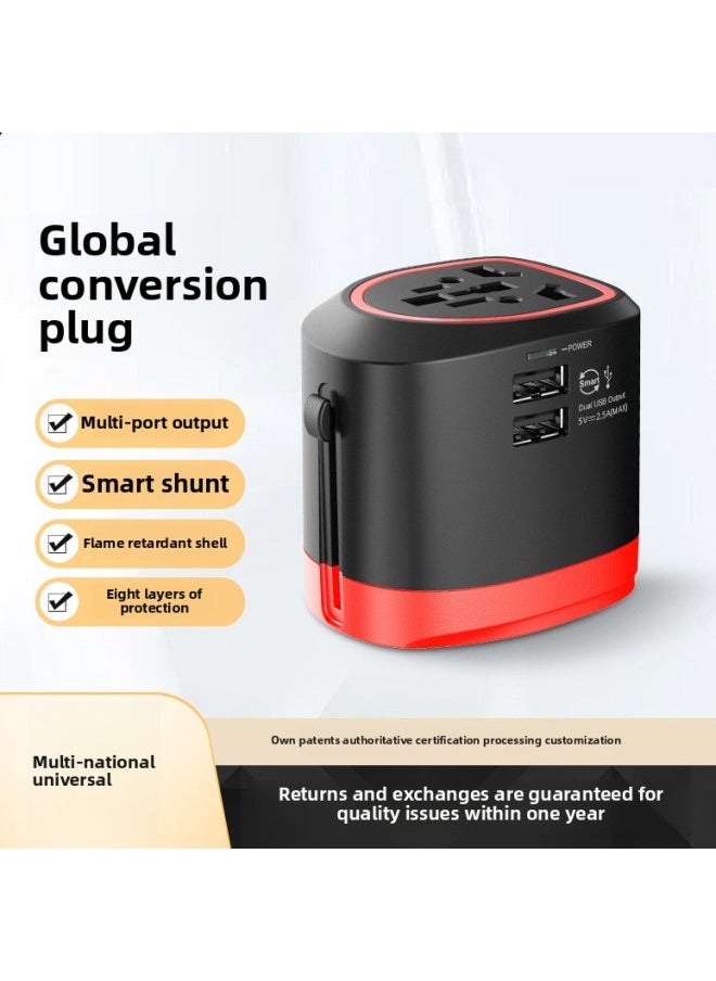 Generic Multifunctional Conversion Plug Usb Interface Portable Global Conversion Socket Flame Retardant Multi-port Universal-Color:CH-118  - Image 1