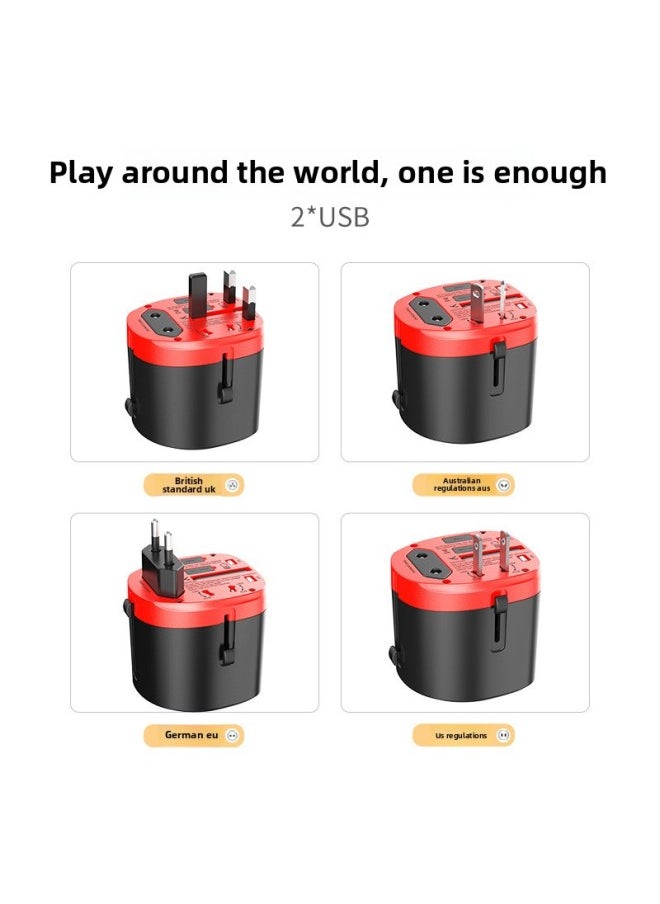 Generic Multifunctional Conversion Plug Usb Interface Portable Global Conversion Socket Flame Retardant Multi-port Universal-Color:CH-118  - Image 2