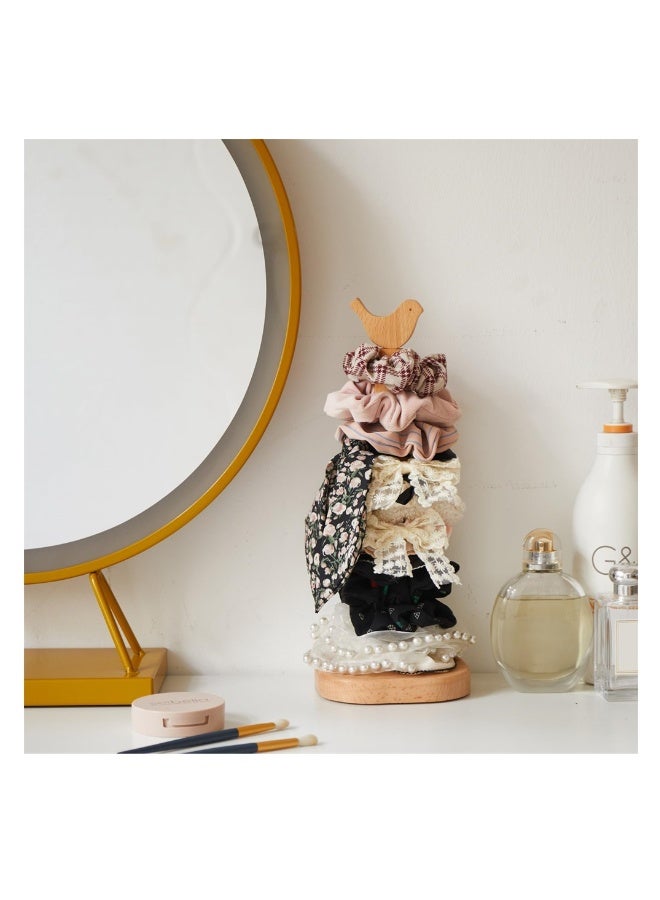 Wooden Paper Towel Holder, Cute Bird Design Kitchen Roll Stand, Kawaii Countertop Organizer and Dispenser, Home Decor for Table and Kitchen, 33.5 cm - Image 2