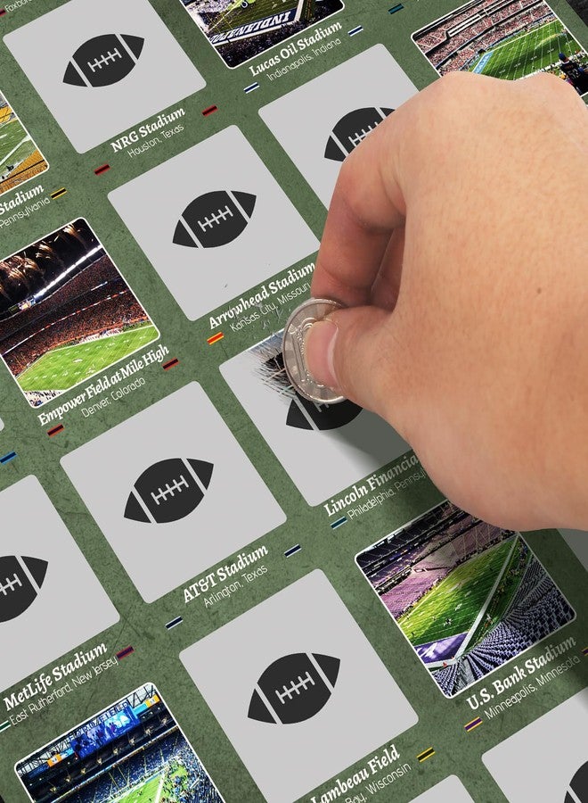 GKLTVB Football Stadiums Scratch Off Poster,Football Gifts for Men or Boy, All 30 Updated Playing Field Posters,foot ball Room Decor,18x12 IN - Image 3
