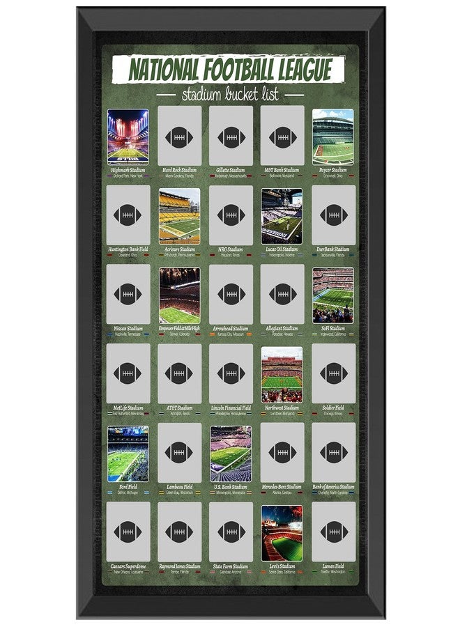 GKLTVB Football Stadiums Scratch Off Poster,Football Gifts for Men or Boy, All 30 Updated Playing Field Posters,foot ball Room Decor,18x12 IN - Image 1