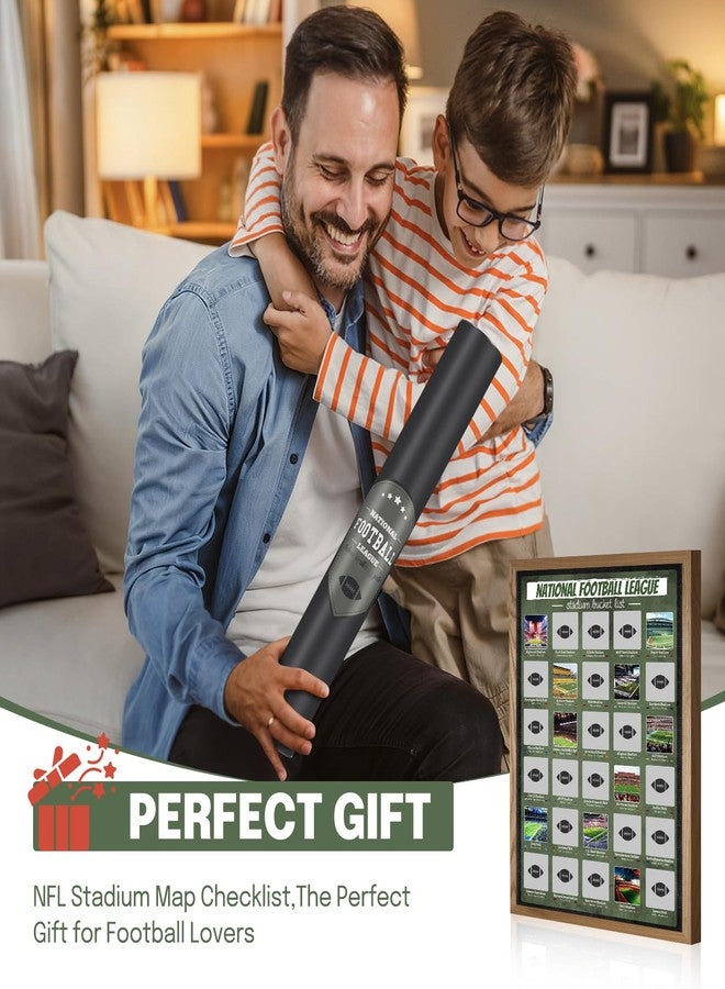GKLTVB Football Stadiums Scratch Off Poster,Football Gifts for Men or Boy, All 30 Updated Playing Field Posters,foot ball Room Decor,18x12 IN - Image 2