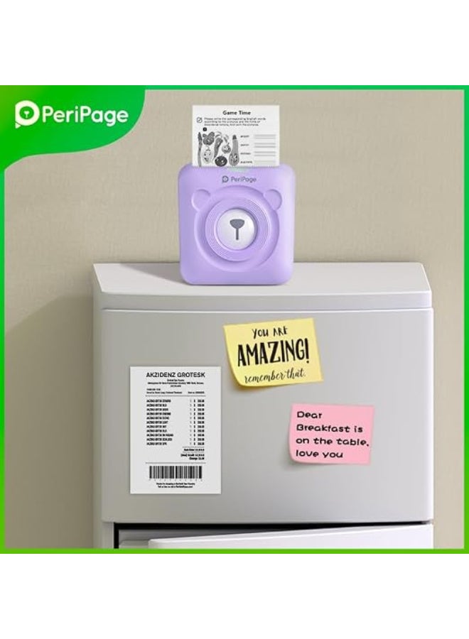 PeriPage A6 203dpi Sticker Printer - Mini Thermal Printer, A6 Sticker Maker Machine, Portable Bluetooth Pocket Phone Printer for Anatomy Flashcards, Journal, Notes, Kids Gift, Receipts, Purple - Image 5