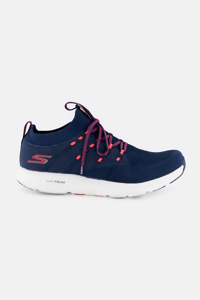 SKECHERS Women Go Run 7 Lace Up Training Shoes, Navy - Image 2