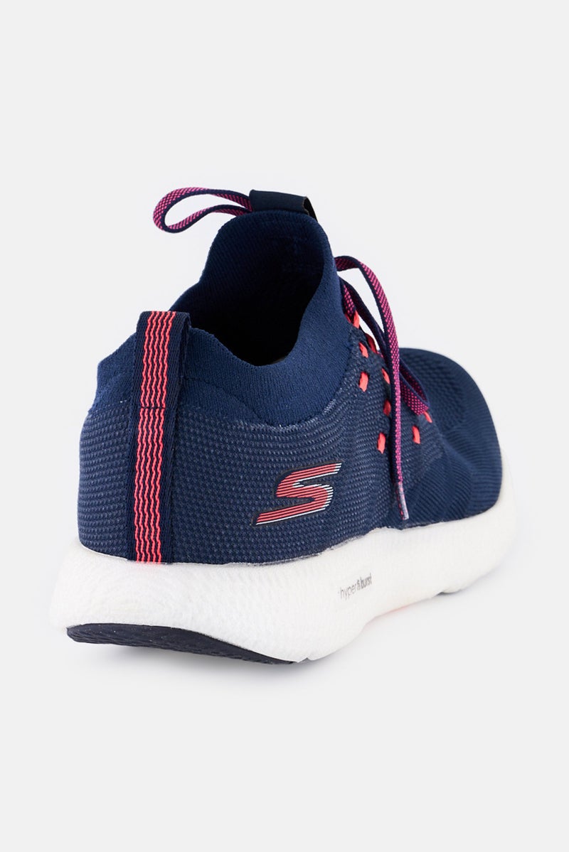 SKECHERS Women Go Run 7 Lace Up Training Shoes, Navy - Image 4