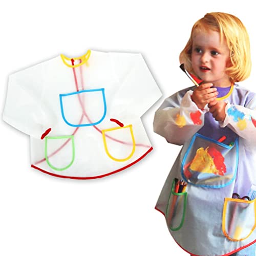 TINKSKY Long-Sleeved Children Kids Waterproof Art Craft Smock Toddler Apron for DIY Painting Drawing - Image 5