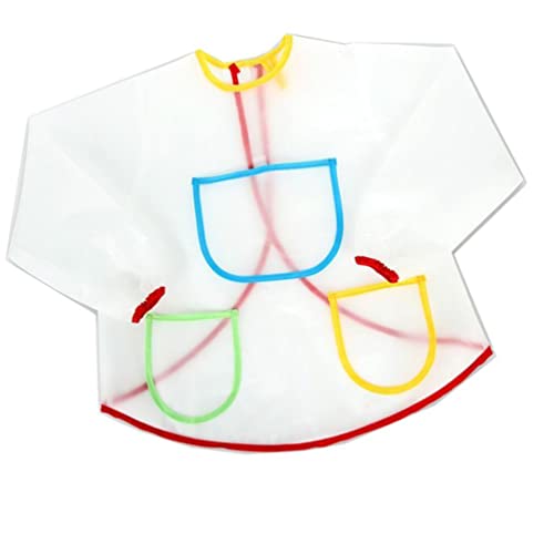 TINKSKY Long-Sleeved Children Kids Waterproof Art Craft Smock Toddler Apron for DIY Painting Drawing - Image 1