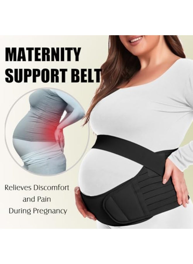 Generic Pregnancy Belly Support Band Maternity Belt Back Support Belly Bands for Pregnant Women Lightweight Belly Band Back Brace Pregnancy Belly Support Pregnancy Must Haves for Pregnant Women,Black,X-Large  - Image 4