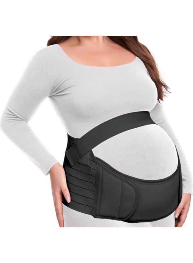 Generic Pregnancy Belly Support Band Maternity Belt Back Support Belly Bands for Pregnant Women Lightweight Belly Band Back Brace Pregnancy Belly Support Pregnancy Must Haves for Pregnant Women,Black,X-Large  - Image 1