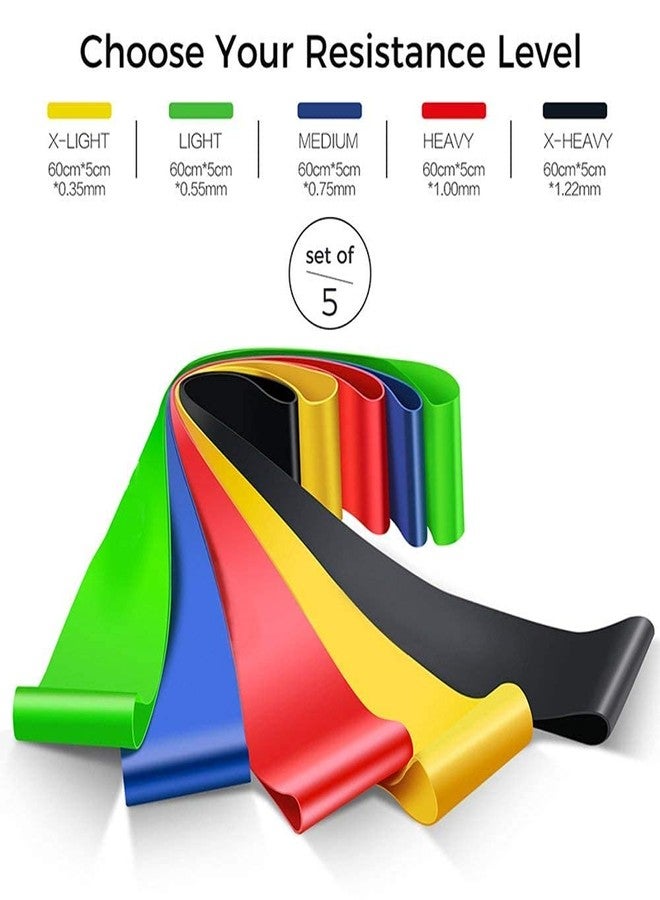 EKIN Resistance Bands Mini Loop Hip Band/Exercise Band for Gym Booty Belt/Latex Band/Thera Band/Theraband for Fitness, Multicolor -Set of 5 - Image 5