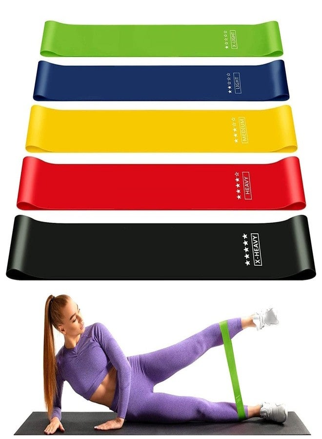 EKIN Resistance Bands Mini Loop Hip Band/Exercise Band for Gym Booty Belt/Latex Band/Thera Band/Theraband for Fitness, Multicolor -Set of 5 - Image 1
