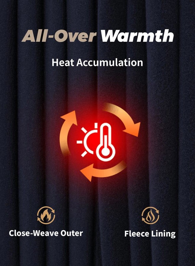 WEERTI Thermal Underwear for Women Long Johns with Fleece Lined Base Layer Women Cold Weather Top Bottom, Navy, XL - Image 3