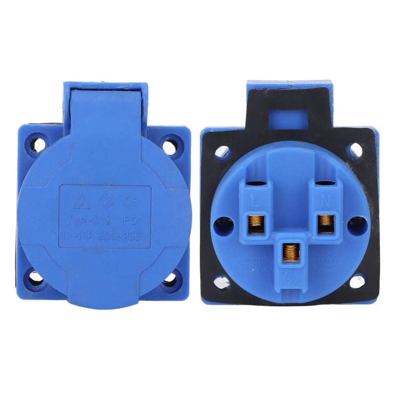 Concealed Industrial Socket: IP54 Waterproof Dustproof ABS Shell - Easy To Install Concealed Design Plug for Agriculture, Dock, Caravan, Camping, Workshop Use - Image 5