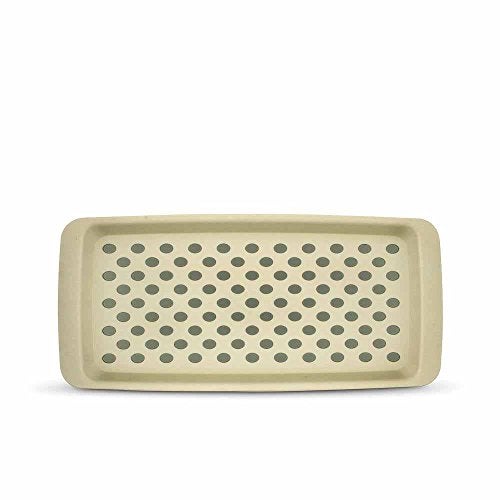 Freelance Anti Slip Serving Tray - 33 x 15 cm - Cream - Non-Slip Rubber Surface, Break-Resistant - Versatile Anti Skid PP Plastic Kitchen & Dining/Coffee Table Trays for Breakfast/Food/Tea - Image 1
