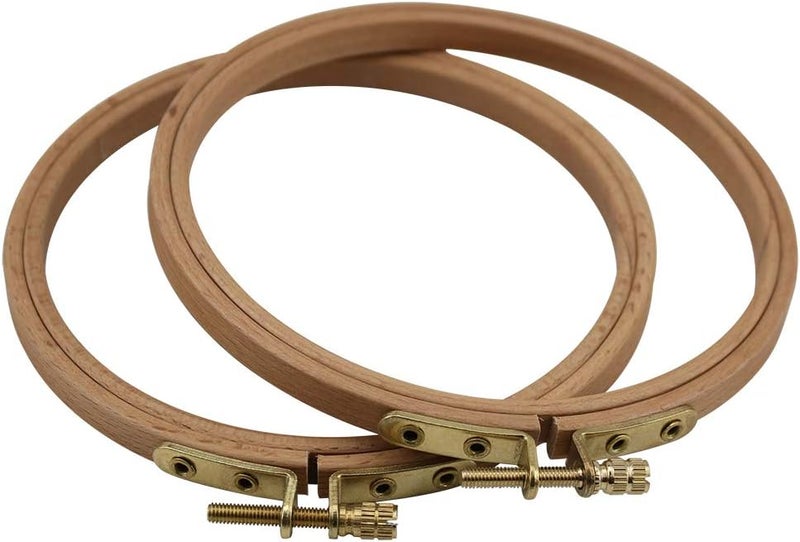 guofa 2 Pack 5 Inch Wood Embroidery Hoops for Craft and Sewing - Image 5
