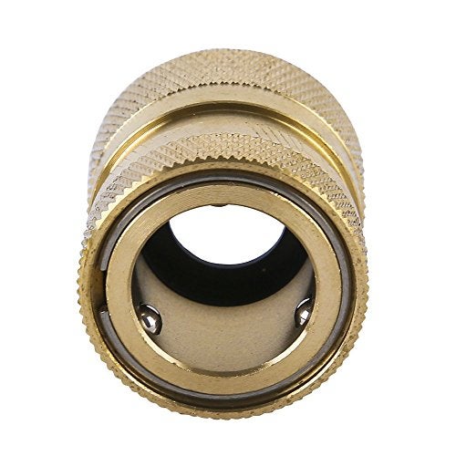 HQMPC Garden Hose Quick Connect Brass Hose Quick Connectors Water Hose Connector 3/4"GTH (3 Female Coupler+ 6 Male Nipples) - Image 3